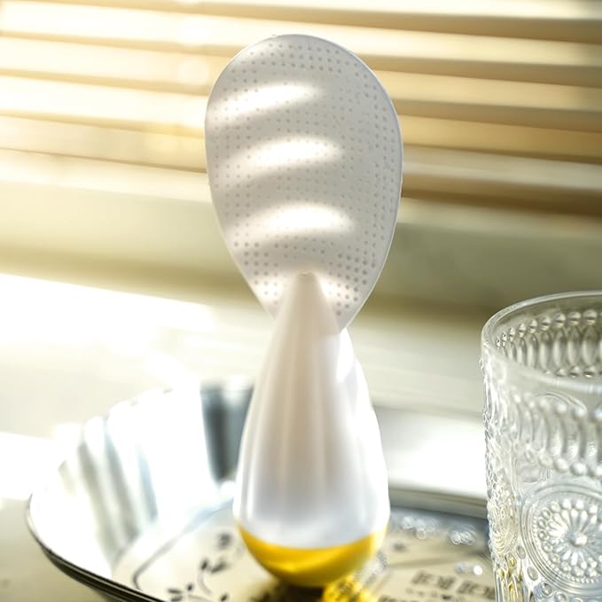 Never-Fall Rice Spoon with Reinforced Handle Design – Self-Standing Base & Non-Slip Grip for Mess-Free Serving