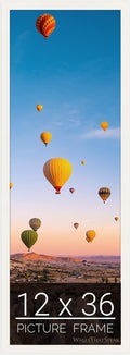 wallsthatspeak 12x36 White Picture Frame for Puzzles Posters Photos or Artwork