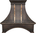 Handmade Copper Range Hood, Custom Kitchen Hood with High Airflow Built-in Range Hood, Natural Copper Stove Vent Hood for Kitchen, 48"W x 48"H Wall Mount, HCW22PC-484822NCS