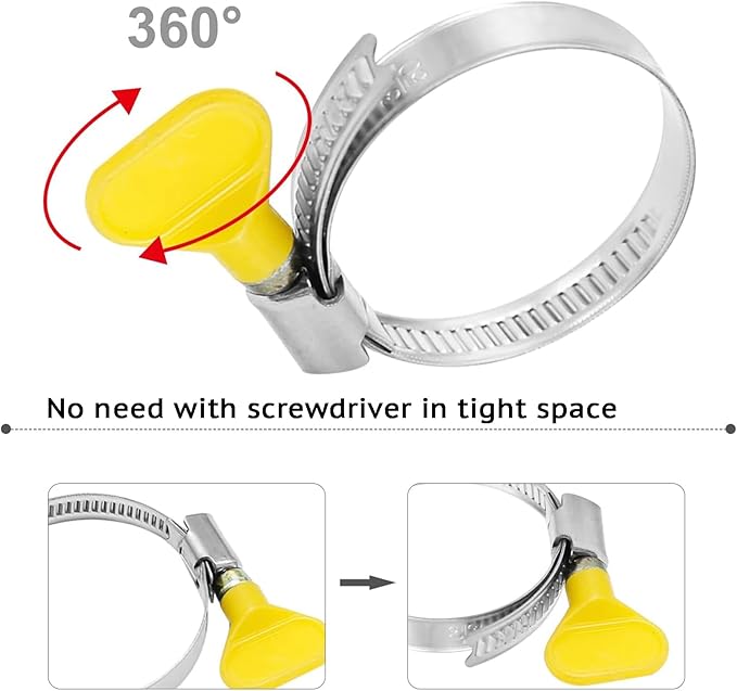 Reinforced Dryer Vent Hose 4 inch 8 FT with 2 Key Hose Clamps, Heavy Duty Flexible Duct Hose for Laundry, Grow Tent, Bathroom Exhaust Fan