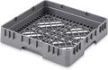 1 Pack Commercial Dishwasher Tray Rack Polypropylene Full Size Flatware Rack for Bowls Plates Knives Forks Cups (Basic,Gray)