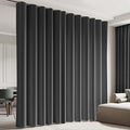 Room Divider Blackout Curtain Track Curtains Wall Dividers Panels Screen for Living Rooms Bedroom Office Privacy Partition Separation, W180 × L84 Inch,1 Panel, Black
