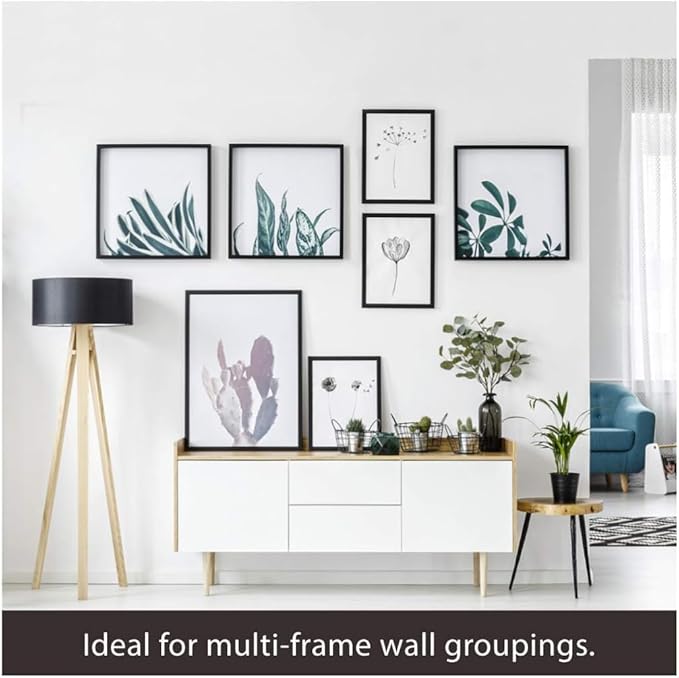 144 Pcs Picture Hanging Kit, The Ultimate Picture Hangers for Wood Frames and Canvases, for use on Drywall, Requires No Measuring or Moving Hardware to Hang Artwork, Hangs 12 Frames