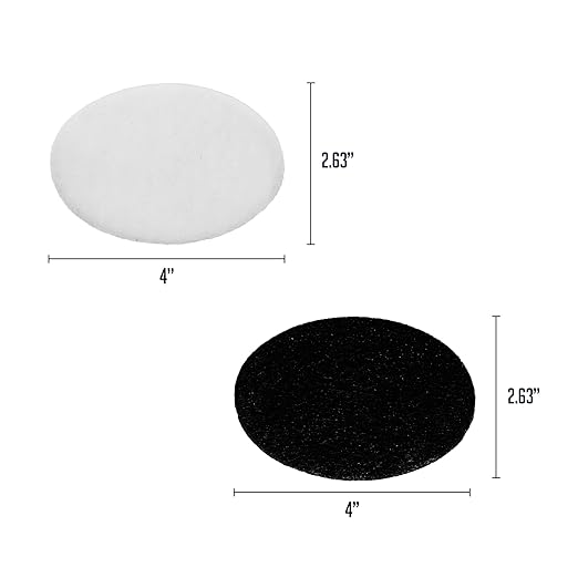 OVENTE Charcoal and Oil Vapor Replacement Filter Set Compatible with 2L Electric Deep Fryer FDM2201BR, 3-Pack Odor-Reducing Filters for Cleaner, Safer Home Frying, Black & White ACPFDM2203