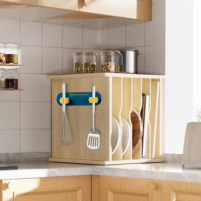 celestite Wooden Tray Dividers for Cabinets, Cookie Sheet Organizer for Cabinet, Baking Sheet Pan Organizer for Kitchen Organizers and Storage (3 Pcs Storage rack accessories)