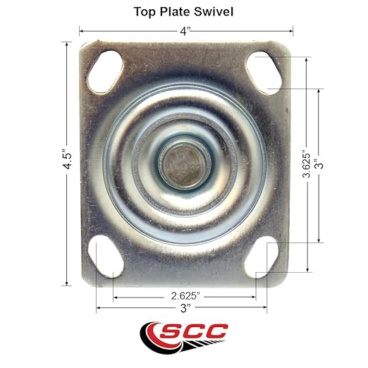 Service Caster Brand Replacement Caster for Uline Caster H-7362S - Swivel Top Plate Caster with 5 Inch Polyurethane Wheel - Heavy Duty Replacement Caster - Fits Platform, U-Boat and Trucks H-6237