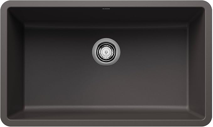 Precis 30in. Single Bowl Kitchen Sink, Cinder