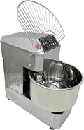 40QT Commercial Stand Dough Mixer Double Action Fast and Slow Speed Spiral Electric Flour Mixing Machine for Professional Bread Making Kneading Machine with Speed Time Control 40L 1800W