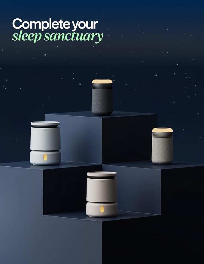 BLUEAIR Purifier for Bedroom - Mini Restful - Sunrise Clock with HEPASilent Filtration and Wake Up Light - Cleans Air and Supports Circadian Rhythm - USB-C and App Connectivity, Beige