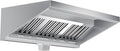6FT Commercial Kitchen Exhaust Hood Food Truck Vent Hood Durable Stainless Steel Concession Trailer Hood with 3 Removable Hood Filters (No Motor), NSF Listed