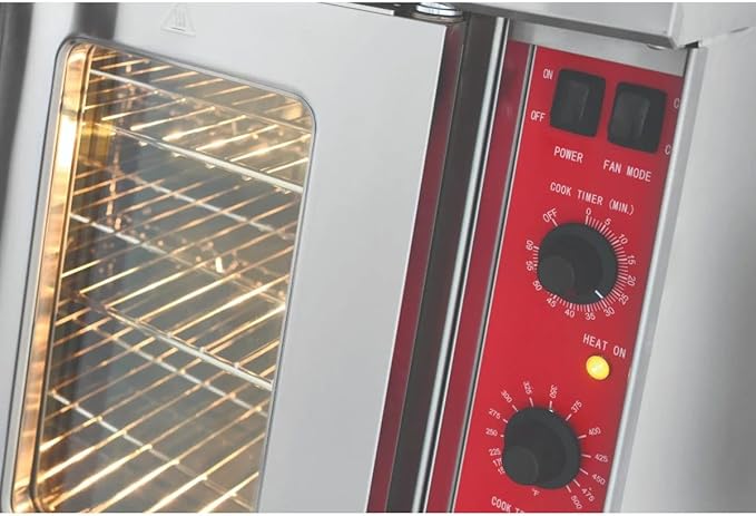 Kratos Commercial Electric Convection Oven, Full Size Double Stack Mobile Stainless Steel Electric Oven for Restaurants, 3 Phase, 240V (29Y-063)