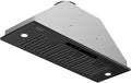 36 inch Built-in/Insert Range Hood 980 CFM, Ducted/Ductless Convertible Duct Stainless Steel Kitchen Vent Hood with 4 Speed Gesture Sensing& Touch Control Panel, Black