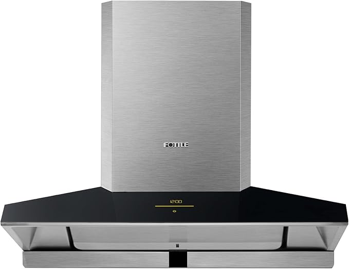 FOTILE EMG9030 36" Wall-mount Range Hood | Touchscreen | 4 Speed-settings and Air Management Function | Self-adjusting Surround Suction Plate | Delay Off Function | Cleaning Mode | LED Light