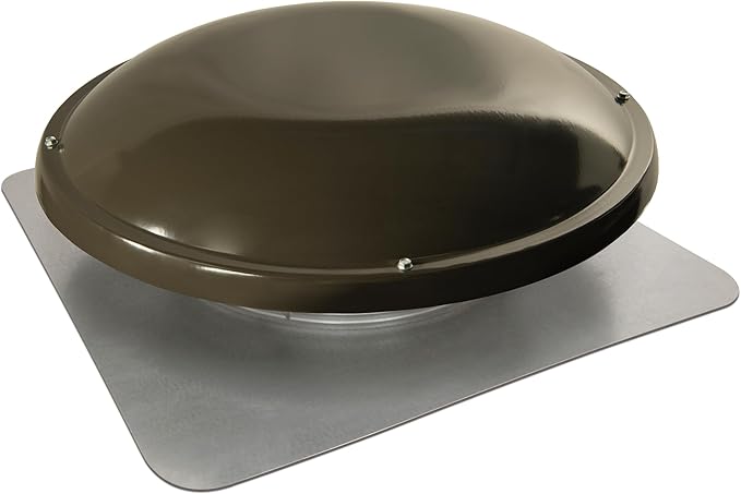Master Flow GAF 1000 CFM Weathered Wood Power Roof Mount Attic Vent with Thermostat Controller (PT6): Efficient Ventilation & High Airflow Capacity for attic spaces upto 1,600 sq ft - ERV4WW