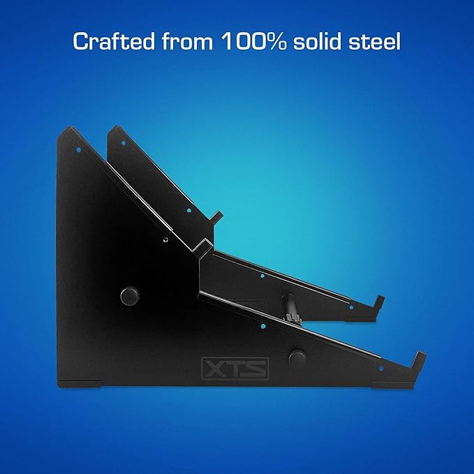2-Tier XTS Desktop Stand, Adjustable Length from 10.6" - 18.5" for Sampler/Synth/MIDI Controller/Drum Machine, fits MPC Live 3 & Live 2/TR-8S/Analog Rytm/Octatrack, easy to assemble and resize