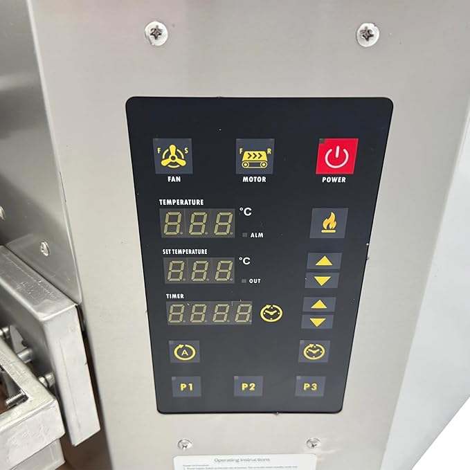 Conveyor Pizza Oven 32~572°F Commercial Conveyor Belt Hot Air Pizza Oven with 360° Circulating Fan Baking Electric Oven for Pizzerias, Cafes, and Fast-food Restaurants AC220V 3PH