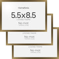 Homeforia 5.5 x 8.5 Business License Frame Bronze, High End Metal 5.5x8.5 Certificate Frame, 8.5x5.5 Document Frames for Wall or Tabletop, 5.5 by 8.5 Picture Frames, Tempered Glass, Wall Kit, Set of 3