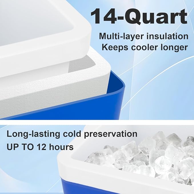 Ice Machine for Knee After Surgery for Post-Surgery Care, Cold Therapy Machine System for Knee and Joint Compression Pad,14-Quart Cooler, Universal-pad