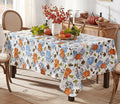 Newbridge Thanksgiving Blue Pumpkin 60x102 Inch Rectangle Vinyl Tablecloth