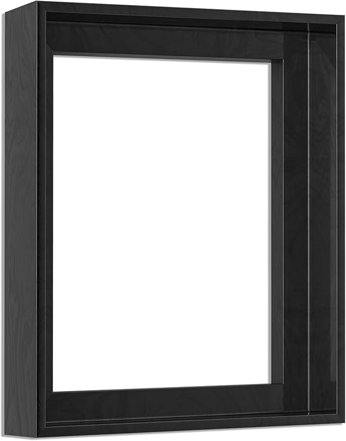 ART Canvas Floater Frame Fits 1”–1.25”Deep Gallery-Wrapped Canvas, Wood-Look Floater Frames for Finished Stretched Canvas Prints, Wall Oil Paintings Artwork for Home Bedroom (Back, 20" x 32")