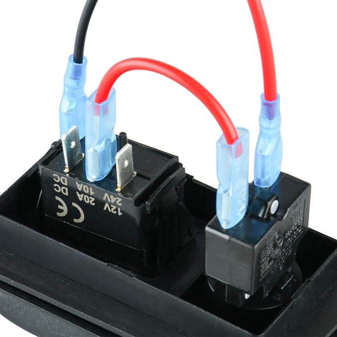 Amarine Made 3-Way Bilge Pump Switch Panel Deluxe LED Rocker Circuit Breaker - Auto/Off/Man LED Lighted Control Switches for RV Truck Caravan Vehicles Off-Road Camper