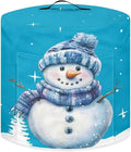 Blue Snowman Dust Cover Instant Pot and Extra Accessories Dust Proof Easy to Clean Pressure Cooker Cover Electric Appliance Cover Air Fryer Accessories with Storage Pocket Size L