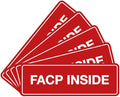 Signs ByLITA Standard FACP Inside Sign | Fire Safety Signage (Red) - Small 5 Pack