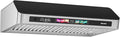 Under Cabinet Range Hood 36 Inch with Voice/Gesture/Touch Control, 900 CFM Stainless Steel & Upgraded Black Tempered Glass Ducted Kitchen Vent Hood with 4 Speed
