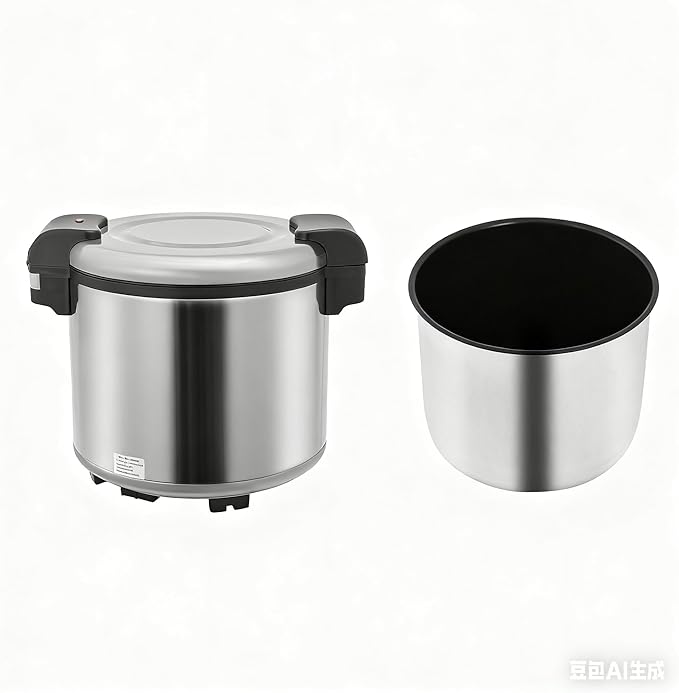 120 Cup Commercial Rice Warmer (Not Cooker), 24.3 QT Big Rice Warmer, Food Soup Sushi Warmers, Constant Temp. 149°F, 105W, Non-Stick Inner Pot
