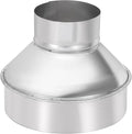 PATIKIL 6 Inch to 3 Inch Round Duct Reducer Increaser Connector, Galvanized Steel Air Duct Adapter Pipe Fitting for Bathroom Kitchen Inline Ventilation Systems, Silver Tone