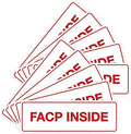 Signs ByLITA Standard FACP Inside Sign | Fire Safety Signage (White/Red) - Small 10 Pack
