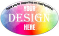 Custom 100-500 Stickers with Logo & Text - Oval, 3x2 Inch Labels for Business & Thank You Notes