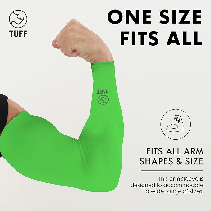 TUFF Compression Cooling Arm Sleeves - UPF 50 Arm Sleeves for Men & Women…