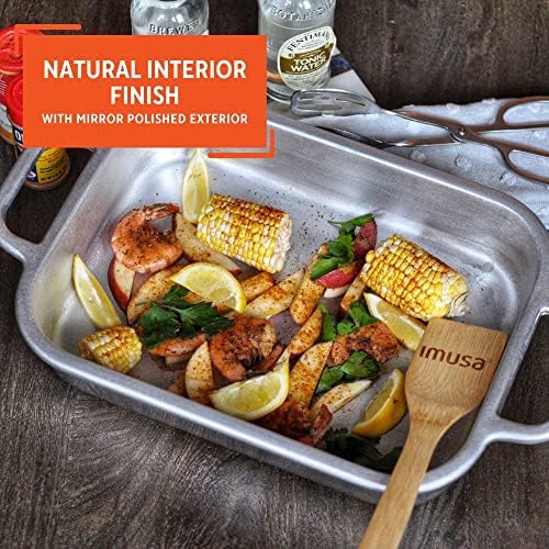 IMUSA 13.5x10in H. Cajun Cast Aluminum Roaster/Baking pan