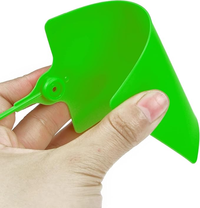 25 Pcs Durable Plastic Shipping Tags with Marker Pen Security Seals Sticker Labels,Waterproof Blank Luggage Tag for Packages, Logistics, Inventory, Travel(Green,25pcs)