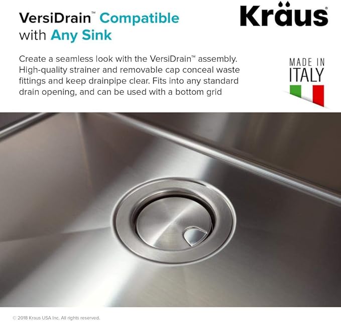 KRAUS CapPro Removable Decorative Drain Cover