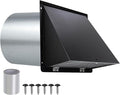 6 Inch Hooded Wall Vent with Screen and Damper,6 Inch Wall Exhaust Vent Cover Dryer Ventilation Cap Exterior for Kitchen Range Hood Air Exhaust,External Extractor w/Non Return Flap,Galvanized Steel