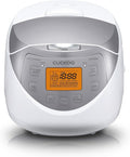 CUCKOO Micom Rice Cooker 6 Cup Uncooked / 12 Cup Cooked, Korean Fuzzy Logic Rice Cooker with Delay Timer & Keep Warm Setting, Versatile Food Steamer with Non-Stick Inner Pot, Silver (CR-0632F)