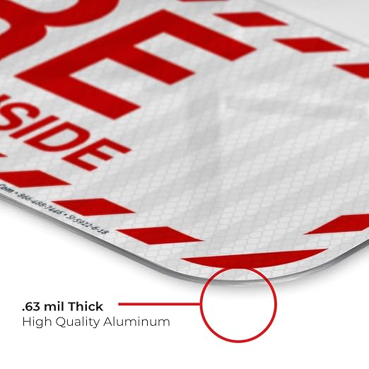 Fire Equipment Inside Sign, Fire Safety Sign, 6x18 Inches, 3M EGP Reflective .063 Aluminum, Fade Resistant, Indoor/Outdoor Use, Made in USA