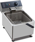 11L Electric Deep Fryer, 1700W Heavy Duty Oil Fryer with Max/Min Oil Mark & Drain Valve, Perfect for Fried Chicken French Fries Shrimp