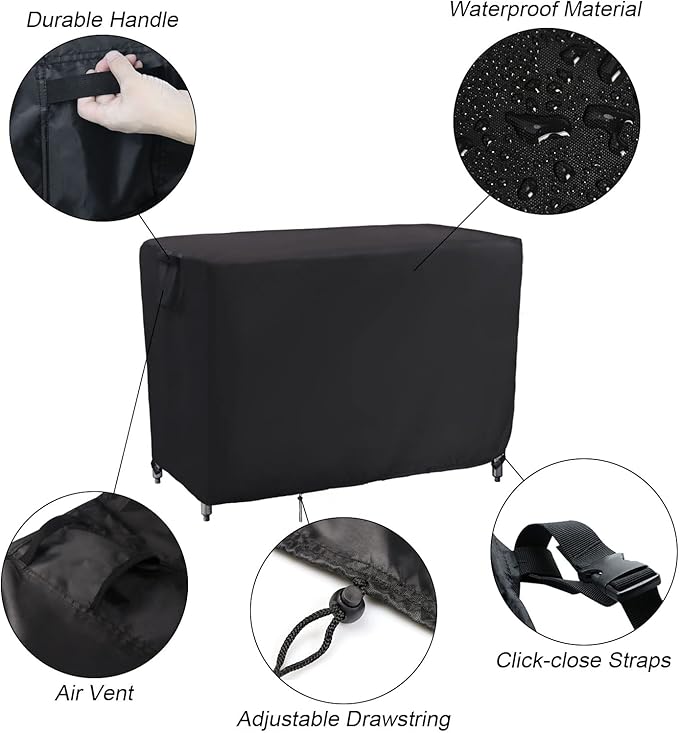 Kingling Outdoor Prep Table Covers, Waterproof Stainless Steel Table Cover Metal Table Cover Protection for Patio Kitchen Prep/Work Tables - 72''L x 24''W x 35''H