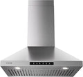 Wall Mount 36 Inch Range Hood 900 CFM, Ductless/Ducted Convertible Kitchen Hood, 3-speed Gesture Sensing & Touch Control, Stainless Steel Kitchen Vent Hood with Permanent Baffle Filters