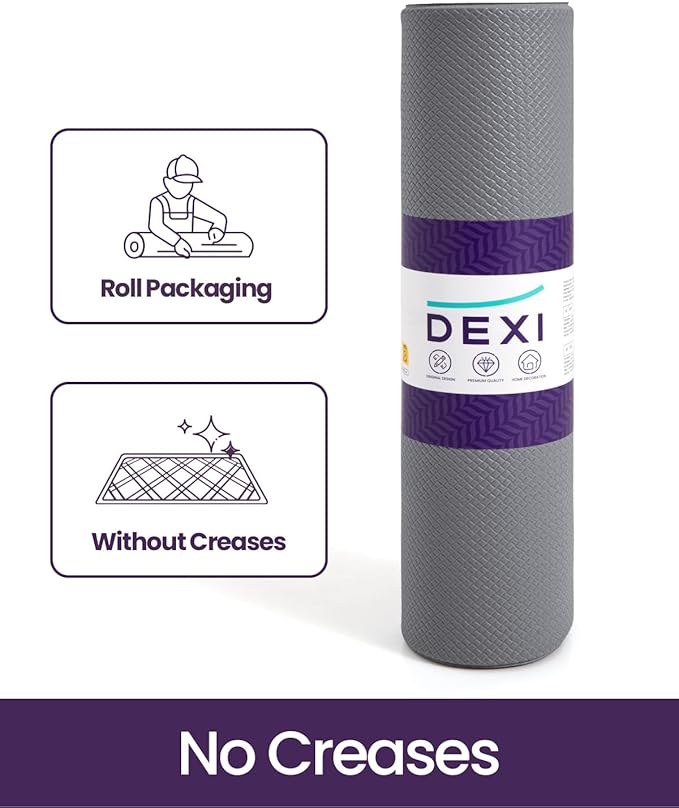 DEXI Kitchen Floor Mats Cushioned Anti Fatigue, 23x86, Large Long Standing Runner Rug Waterproof, Comfort Memory Foam Padded for Front Sink Laundry, Grey