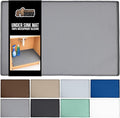 GORILLA GRIP Waterproof Silicone Under Sink Mat with Raised Lip for Kitchen and Bathroom, 46 x 22 in, Cabinet Shelf Liner Stay in Place Mats Dishwasher Safe Drawer Liner, Organizer Tray, Gray