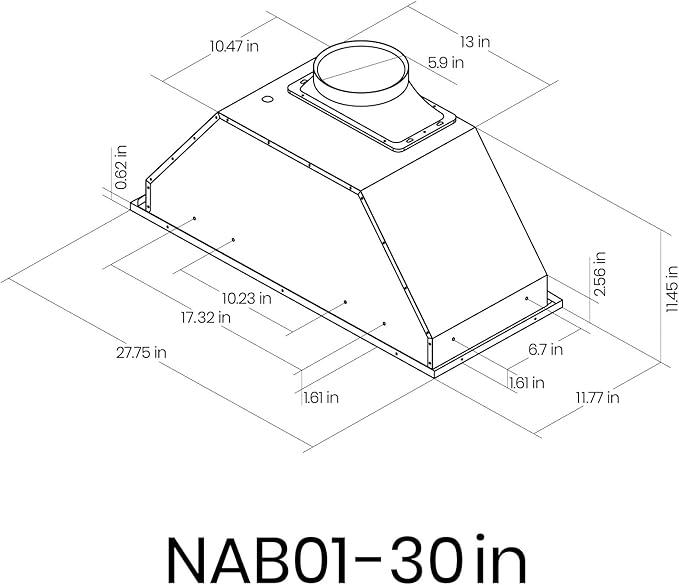 Range Hood Insert, EKON NAB01-30IN 900CFM Built-in Range Hoods Ducted/Ductless with 4-Speed Soft Touch Panel Control/Dishwasher-safe Filters, Kitchen Hoods for Over Kitchen Stove