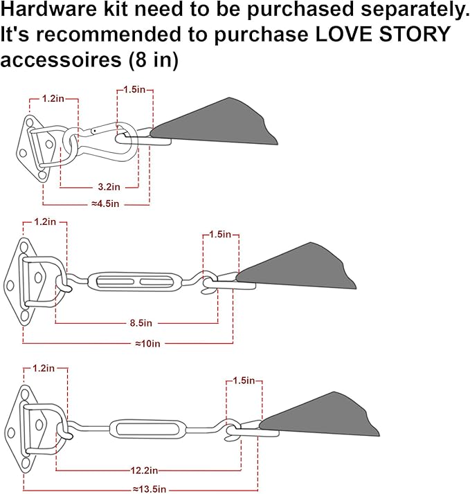 LOVE STORY Custom Size 17' x 17' Silver Grey Sun Shade Sail Canopy Commercial Rectangle Sail Shade Fabric for Patio Garden Backyard Pool (Customized)