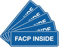 Signs ByLITA Standard FACP Inside Sign | Fire Safety Signage (Blue) - Medium 5 Pack