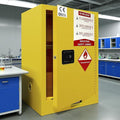 38"H × 28"D × 24"W Explosion Proof Flammable Storage Cabinet, Thick Fireproof Safety Cabinet with Adjustable Shelves and Locker, Galvanized Steel Safety Cabinet for Industrial and Commercial