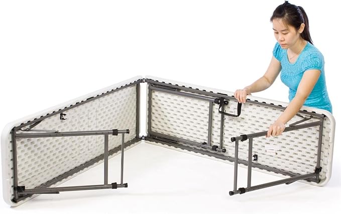 Adjustable-Height Folding Tables are Portable and Can Be Adjusted to 3 Separate Heights