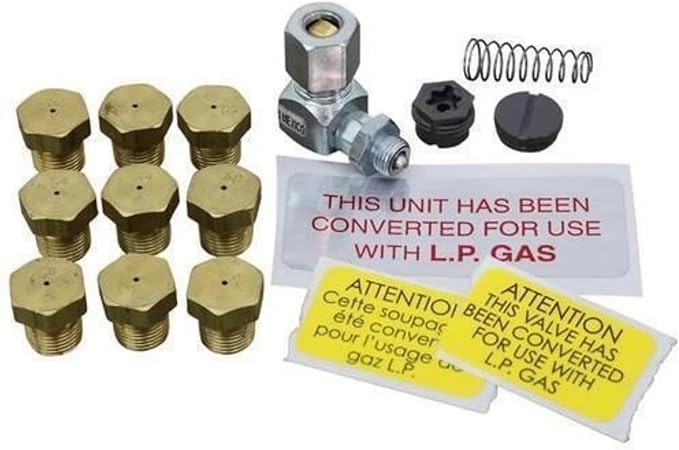 8261139 Fryer Natural Gas to LP Conversion Kit - for Frymaster Fryer GF14, MJ35 Regulator Spring & Cap For Safety Valve